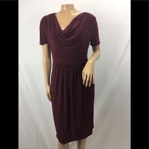 Evan Picone liquid dress burgundy